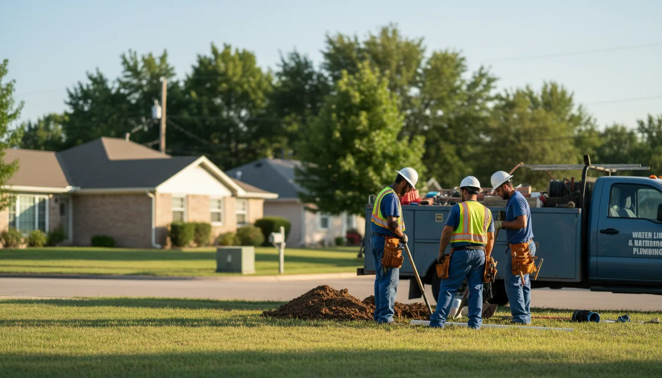 Residential water line and bathroom plumbing service in Lyford, TX